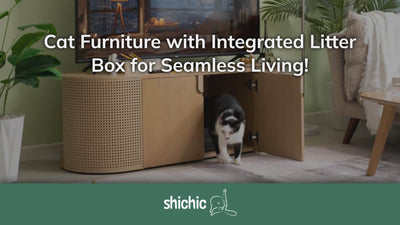 Double Duty Delight: Cat Furniture with Integrated Litter Box for Seamless Living - Shichic