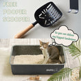 Load image into Gallery viewer, Eco-conscious cat litter box with a spill guard lid, ensuring a cleaner and more hygienic environment.
