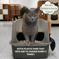 Load image into Gallery viewer, Elegant and modern cat litter box with a barrier lid to keep your home clean and fresh.
