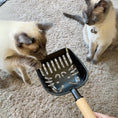 Bild in Galerie-Betrachter laden, Elegant and functional steel cat litter scoop with non-stick coating, ideal for easy litter box maintenance
