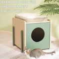 Cargar la imagen en la vista de la galería, Modern cat litter box with a protective cover, featuring a minimalist design and superior odor control
