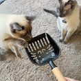 Charger l'image dans la visionneuse de la galerie, Elegant and functional steel cat litter scoop with non-stick coating, ideal for easy litter box maintenance
